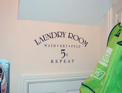 Laundry room wall sticker quote