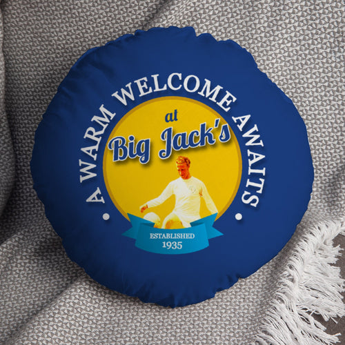 Leeds Big Jack- Football Legends - Circle Cushion 14"