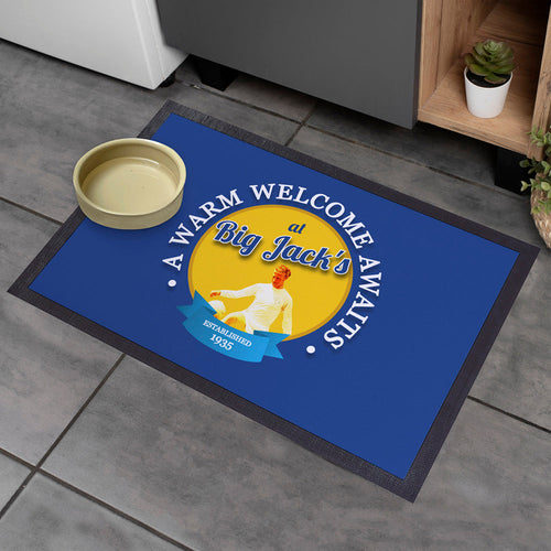 Leeds Big Jack - Football Legends - Door Mat -60cm X 40cm