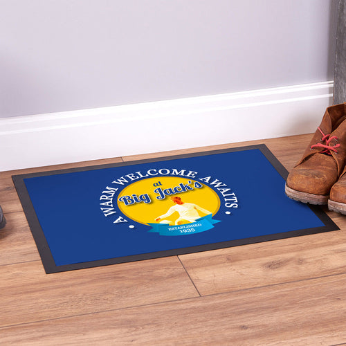 Leeds Big Jack - Football Legends - Door Mat -60cm X 40cm