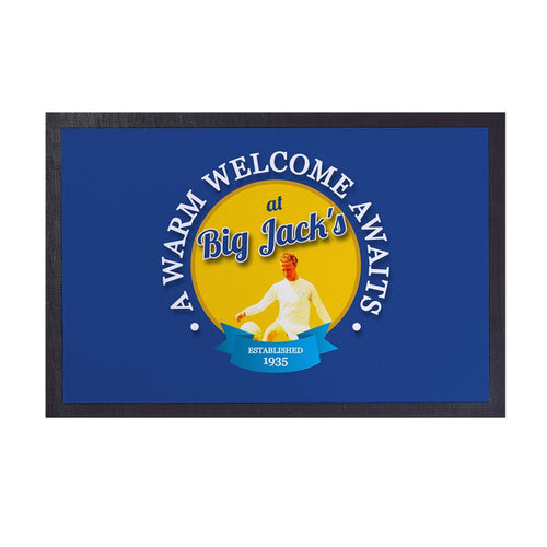 Leeds Big Jack - Football Legends - Door Mat -60cm X 40cm