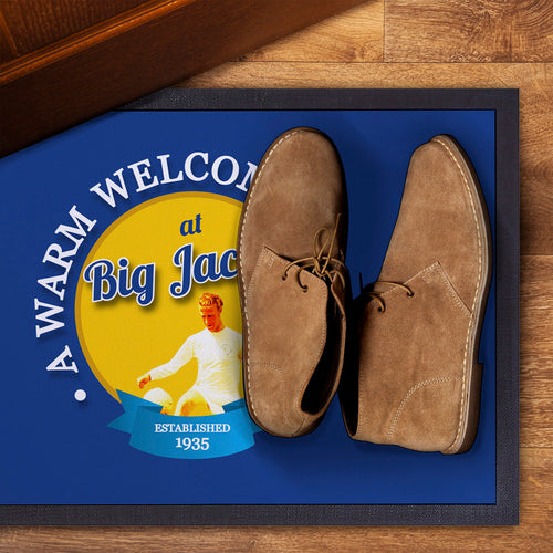 Leeds Big Jack - Football Legends - Door Mat -60cm X 40cm