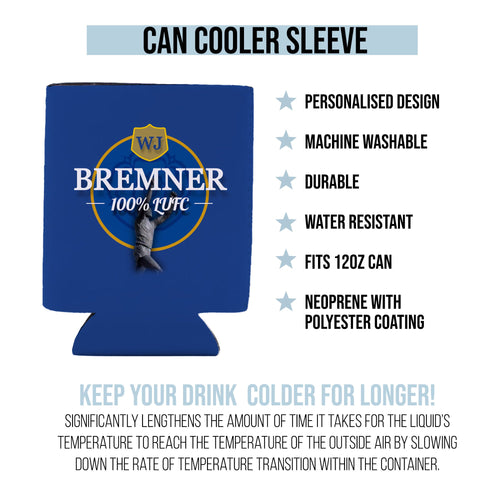 Leeds WJ Bremner - Football Legends - Can Cooler