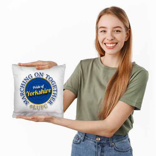 leeds marching on together - Cushion - 10"