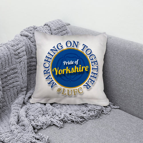 leeds marching on together - Cushion - 10"