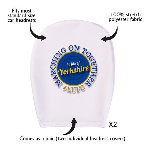 Leeds marching on together- Football Legends - Headrest Cover