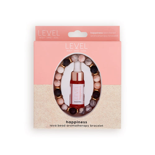 Lava Bead Aromatherapy Bracelet with Essential Oil - Happiness