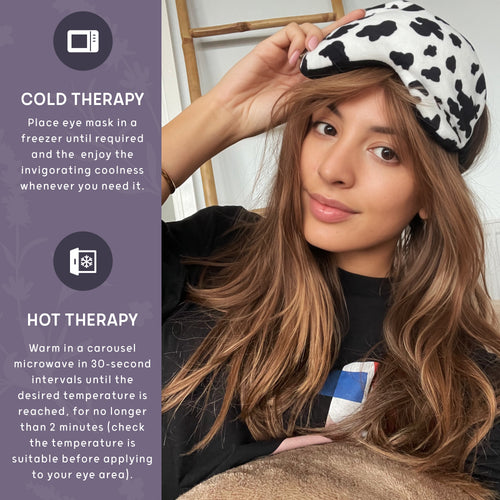 Lavender Deep Pressure Therapy Mask - Cow Print