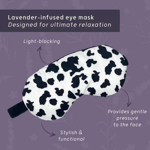 Lavender Deep Pressure Therapy Mask - Cow Print