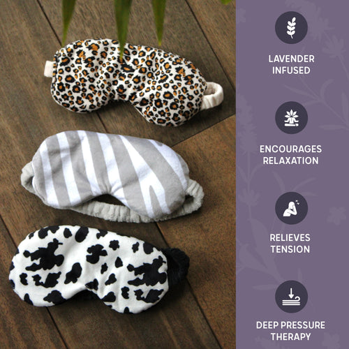 Lavender Deep Pressure Therapy Mask - Leopard Print