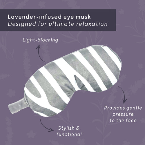 Lavender Deep Pressure Therapy Mask - Zebra Print