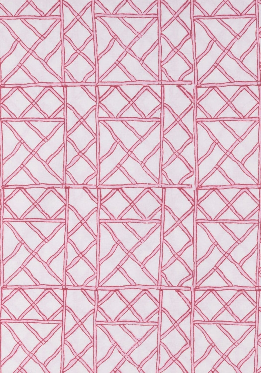 Lily's Pink Bamboo Lattice Tablecloth