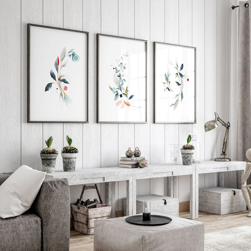Living room art | set of 3 wall art prints