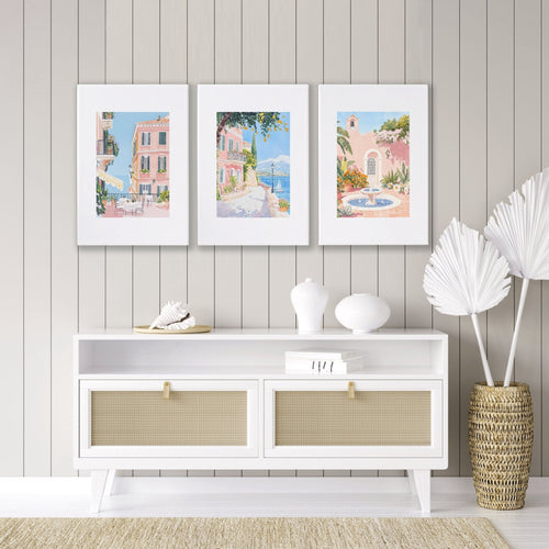 Living Room Artwork For Wall | Set of 3 Beach Decor Wall art Prints