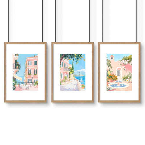 Living Room Artwork For Wall | Set of 3 Beach Decor Wall art Prints