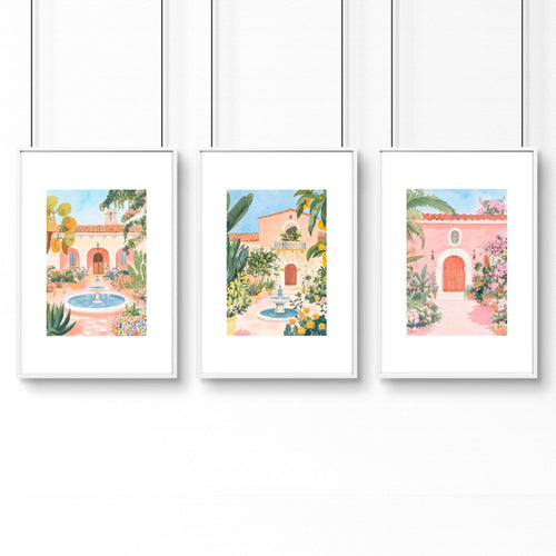 Living Room Pictures Decoration | Set of 3 Beach Decor Wall art Prints