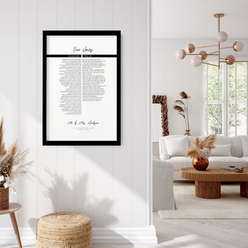 Love prints as a wedding anniversary gift wall art print