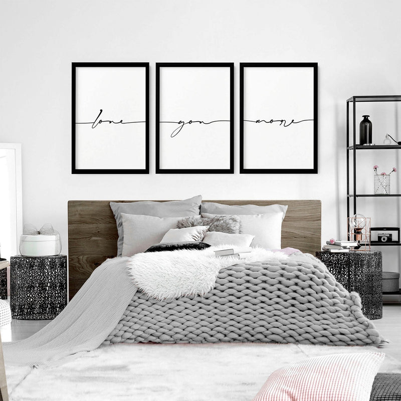 First anniversary gifts paper | set of 3 framed wall art for Bedroom