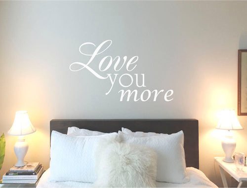 Romantic Love You More Wall Art Sticker