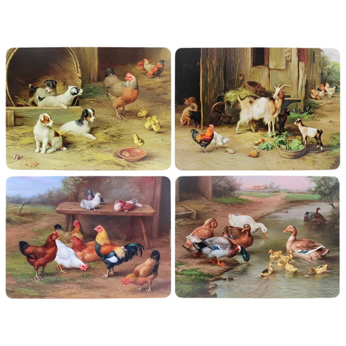Edgar Hunt Artistic Set of 4 Cork Coasters