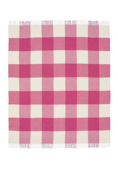 Lucy's Raspberry Checker Throw