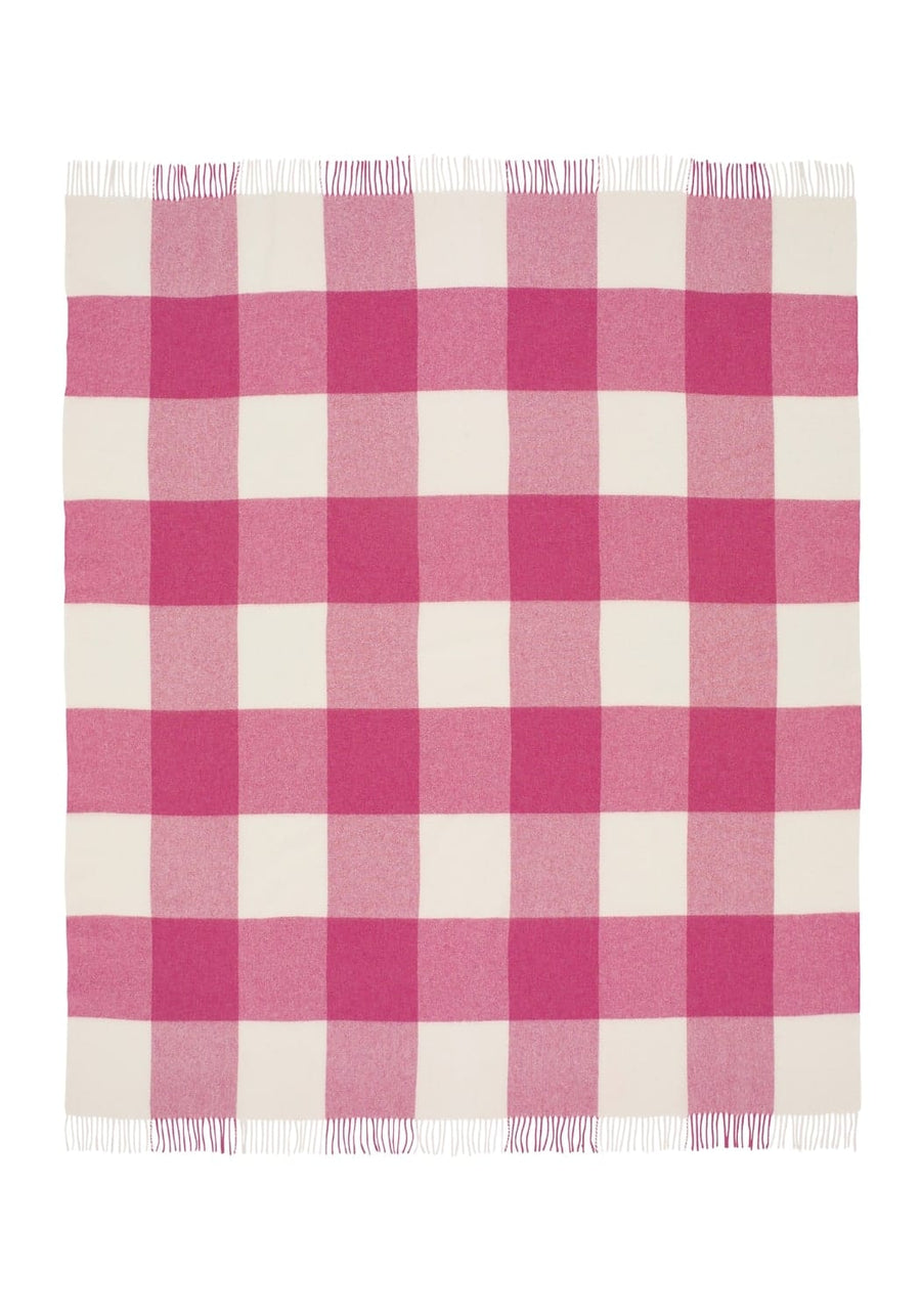 Lucy's Raspberry Checker Throw
