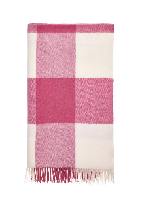 Lucy's Raspberry Checker Throw