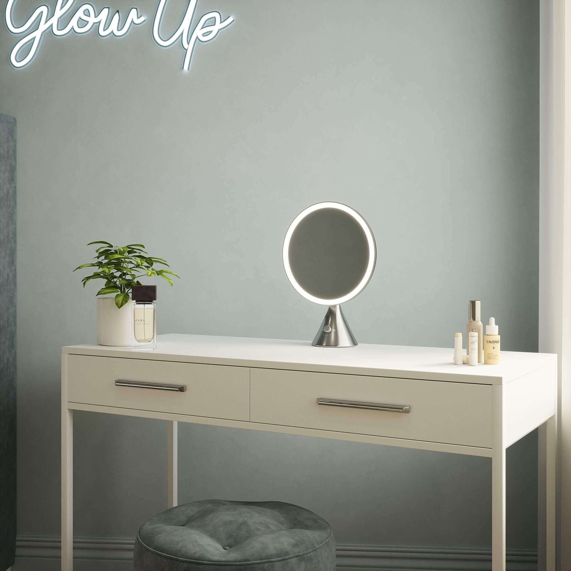 LumiGlam Pro Cosmetic Vanity Mirror in Chrome