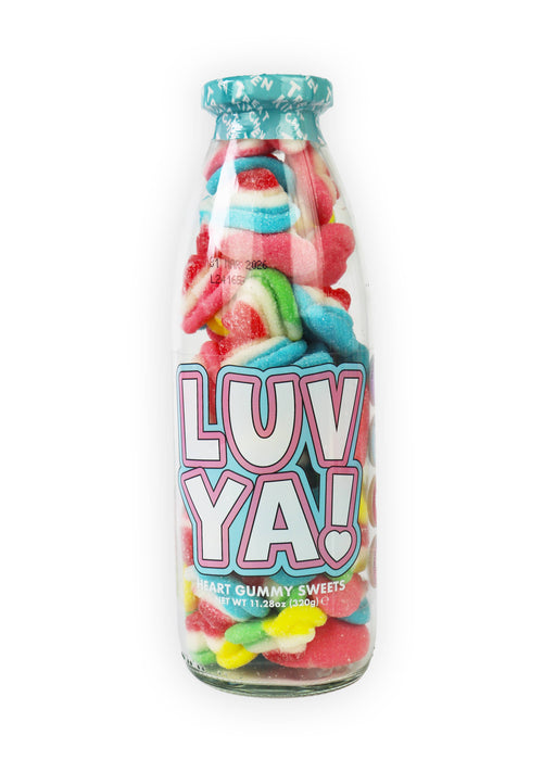 Luv Ya Sweet Bottle – Strawberry & Vanilla Gummy Hearts