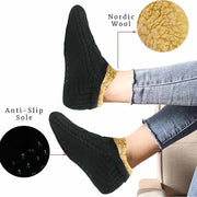 Sock Stack Slipper Socks Sherpa Lined Warm Nordic Fair Isle Non Slip Indoor Winter House