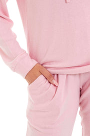 Daisy Dreamer Hooded Pyjama Set Womens Pink Grey Long Sleeve Hoodie and Pants Luxurious