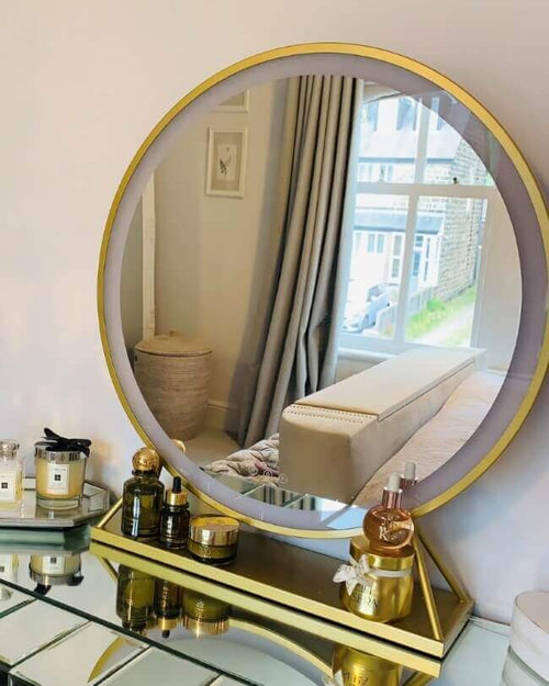 Anne Round Hollywood Mirror Gold 60x67CM