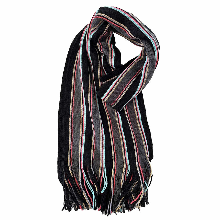 Sock Stack Men's Scarf Long Woven Stripe Design Acrylic Warm Hypoallergenic Winter