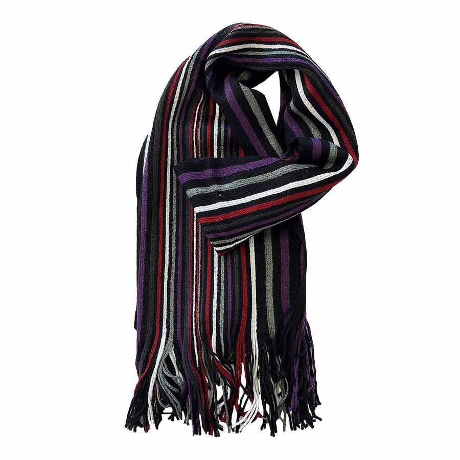 Sock Stack Men's Scarf Long Woven Stripe Design Acrylic Warm Hypoallergenic Winter