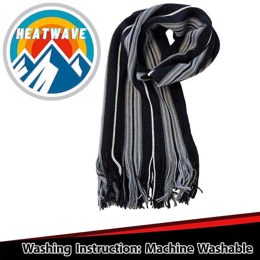 Sock Stack Men's Scarf Long Woven Stripe Design Acrylic Warm Hypoallergenic Winter