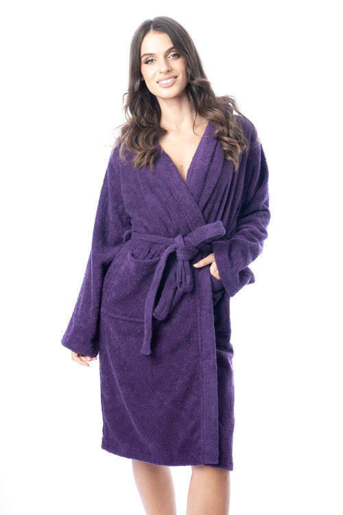 Daisy Dreamer Womens Bath Robe 100% Cotton Terry Towelling Ultra-Absorbent Super Soft Cosy Dressing Gown
