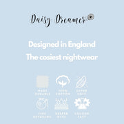 Daisy Dreamer Womens Bath Robe 100% Cotton Terry Towelling Ultra-Absorbent Super Soft Cosy Dressing Gown