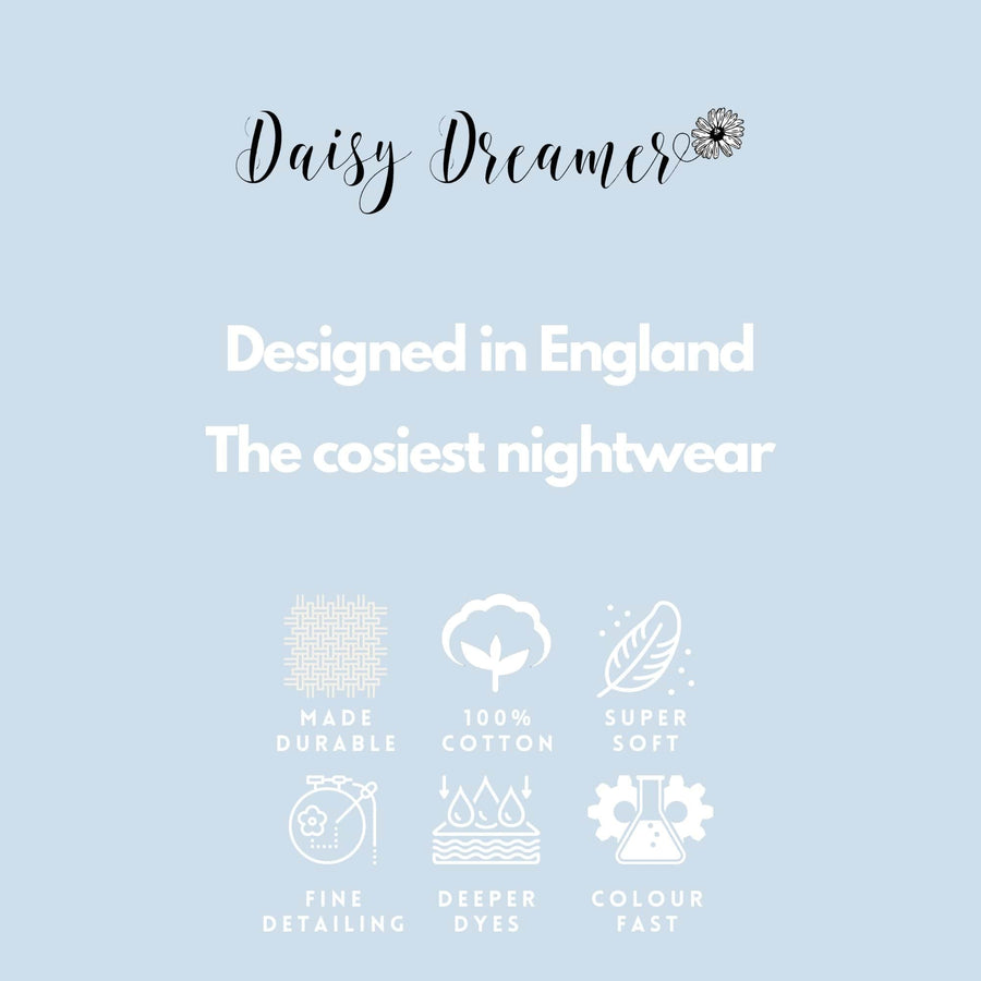 Daisy Dreamer Womens Bath Robe 100% Cotton Terry Towelling Ultra-Absorbent Super Soft Cosy Dressing Gown