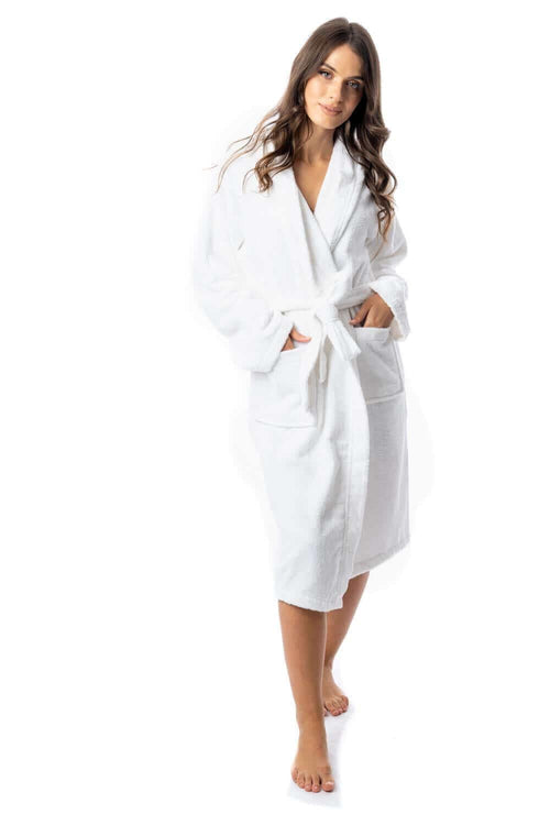 Daisy Dreamer Womens Bath Robe 100% Cotton Terry Towelling Ultra-Absorbent Super Soft Cosy Dressing Gown