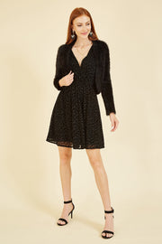 Yumi Black Eyelash Knit Bolero