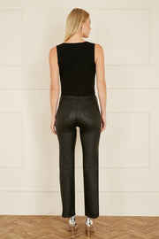 Yumi Black Sequin Waistcoat With Knitted Back