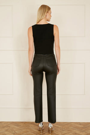 Yumi Black Sequin Waistcoat With Knitted Back