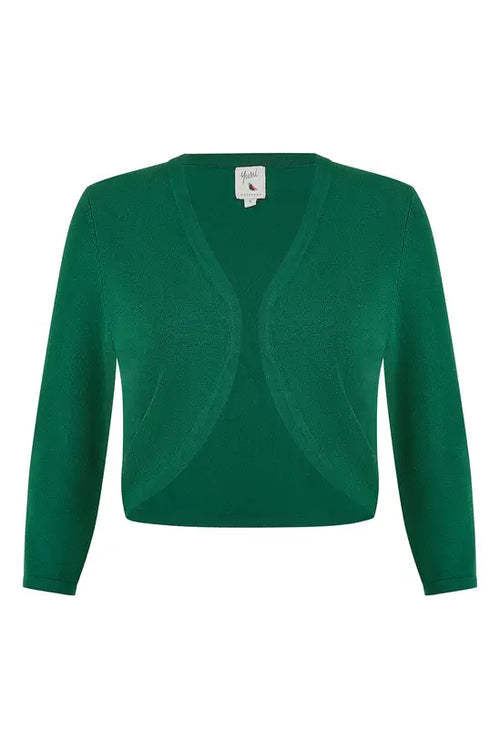 Yumi Dark Green Knitted Bolero