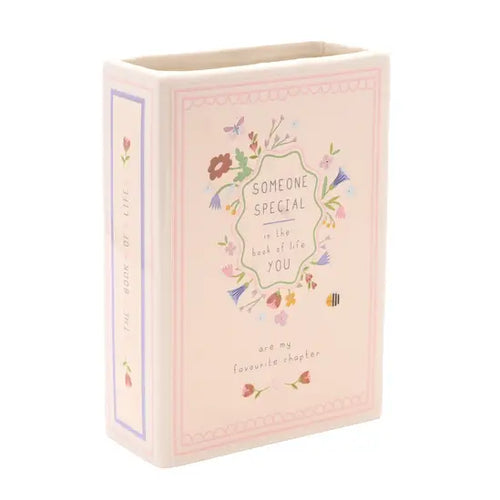 Love Life Sentiment Gift Book Vase 15cm - Someone Special