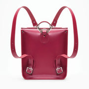Handmade Leather City Backpack - Magenta