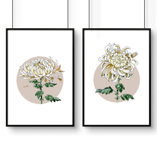 Magnolia Painting | set of 2 wall art prints