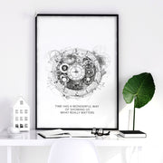 Male Office Decor | Set of 3 Abstract Clocks Wall art Prints