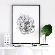 Male Office Decor | Set of 3 Abstract Clocks Wall art Prints