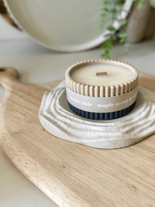 Maple Syrup Stoneware Soy Candle – Rustic Scandi Home Fragrance