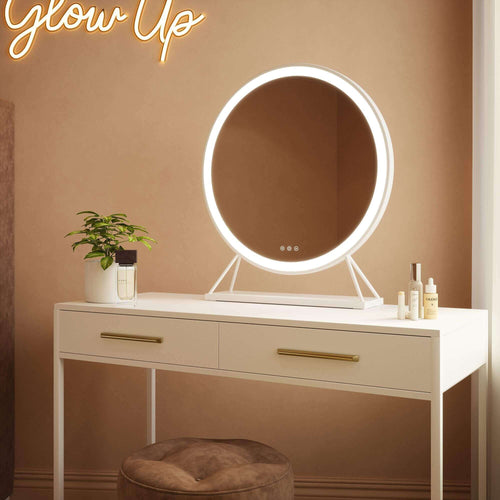 Marilyn Round Hollywood Mirror White 60x67cm